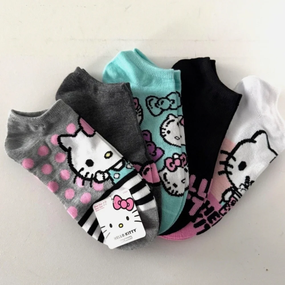 Hello Kitty Pink Gray Socks Accessories